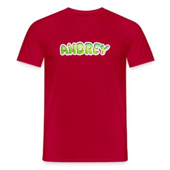 Andrey as a profession - Men's T-Shirt - red - Front - AI Model Male 178 dark (178cm)