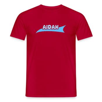 Geschenk für Aidan - Männer T-Shirt - Rot - Vorne - AI Model Male 178 dark (178cm)