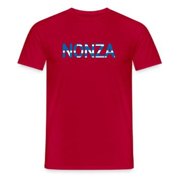 Nonza Griechenland Text - Männer T-Shirt - Rot - Vorne - AI Model Male 178 dark (178cm)