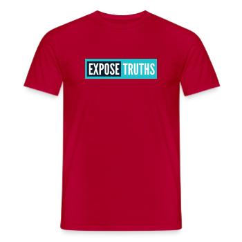 Révéler les vérités - T-shirt homme - rouge - Devant - AI Model Male 178 dark (178cm)
