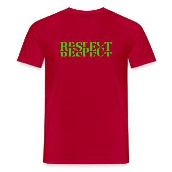Respect - Männer T-Shirt - Rot - Vorne - AI Model Male 178 dark (178cm)