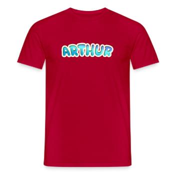 Profession Arthur - T-shirt homme - rouge - Devant - AI Model Male 178 dark (178cm)