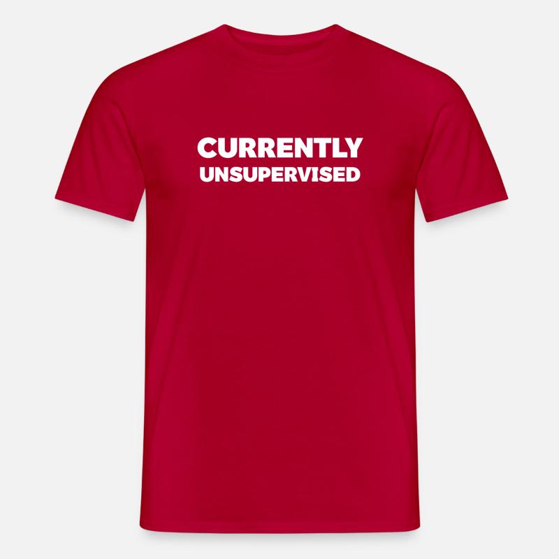 Currently Unsupervised Humour Tee - Men’s T-shirt - red