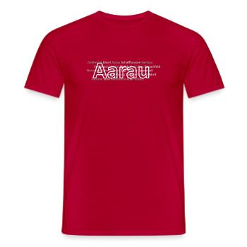 Schweizer Städte Aarau - Männer T-Shirt - Rot - Vorne - AI Model Male 178 dark (178cm)