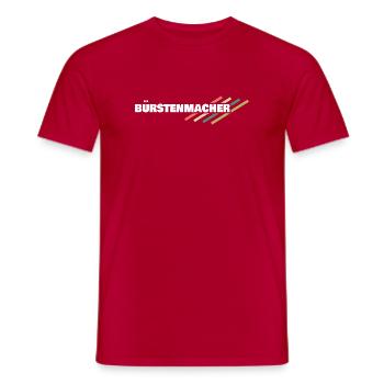 Beruf Buerstenmacher - Männer T-Shirt - Rot - Vorne - AI Model Male 178 dark (178cm)