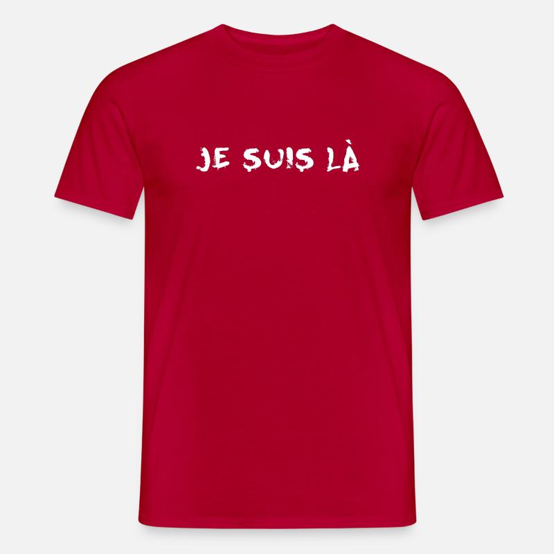 Ich bin hier - Männer T-Shirt - Rot