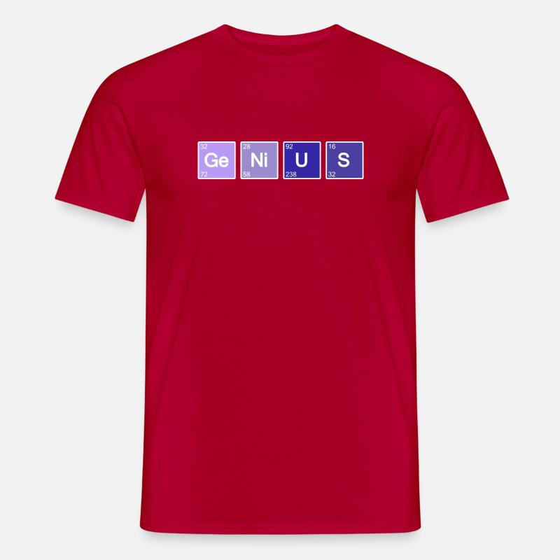 Genialer Nerd-Geek - Männer T-Shirt - Rot