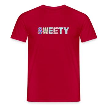 Sweety Sweetheart - Men's T-Shirt - red - Front - AI Model Male 178 dark (178cm)