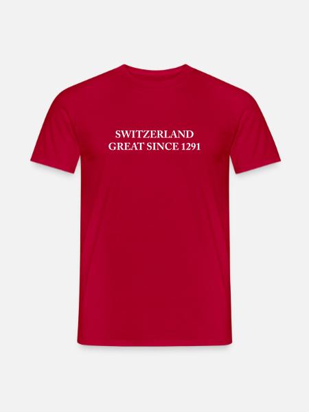 Switzerland Great Since 1291 - Men's T-Shirt - red