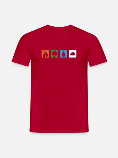 Elemente - Männer T-Shirt - Rot
