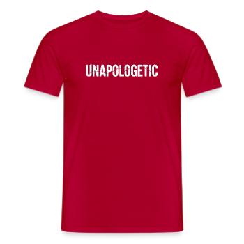 Unapologetic Authentics White - Men's T-Shirt - red - Front - AI Model Male 178 dark (178cm)