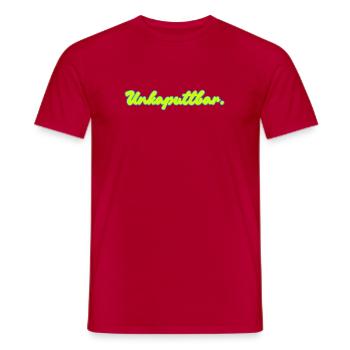 Unkaputtbar / Lustiges T-Shirt für jeden Tag - Men's T-Shirt - red - Front - AI Model Male 178 dark (178cm)