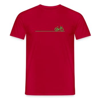 Fahrrad Herzlinie Radrennen - Männer T-Shirt - Rot - Vorne - AI Model Male 178 dark (178cm)