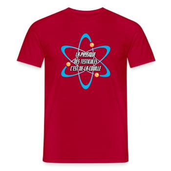 Physique comique 2 - T-shirt homme - rouge - Devant - AI Model Male 178 dark (178cm)