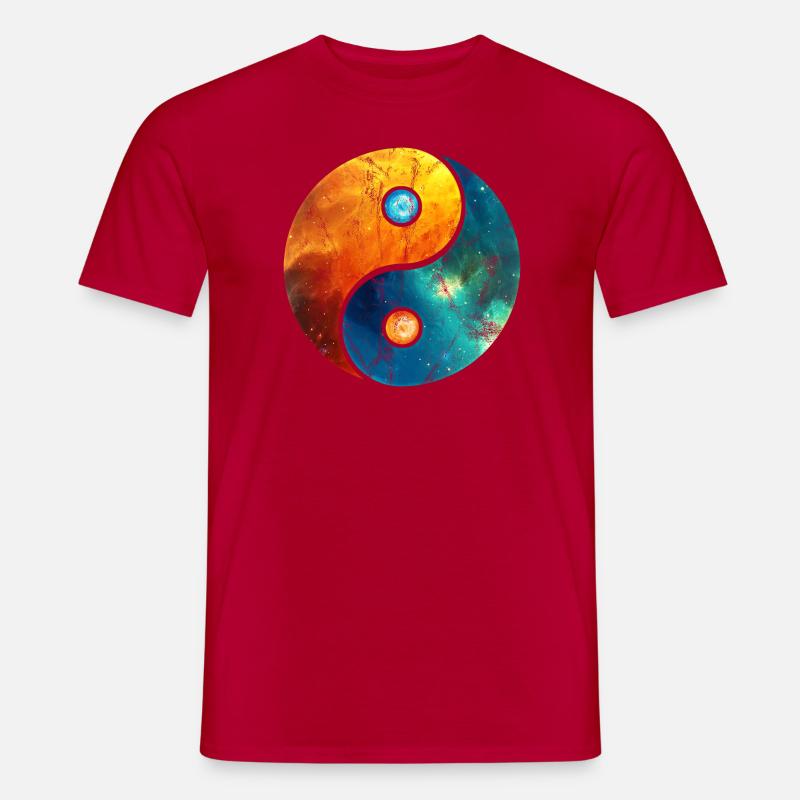 Yin Yang éléments de marque icônes de marque - T-shirt homme - rouge