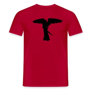 Winged shadow - Men's T-Shirt - red - Front - AI Model Male 178 dark (178cm)