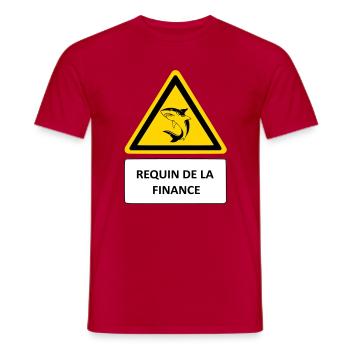 Hai der Finanzen - Männer T-Shirt - Rot - Vorne - AI Model Male 178 dark (178cm)