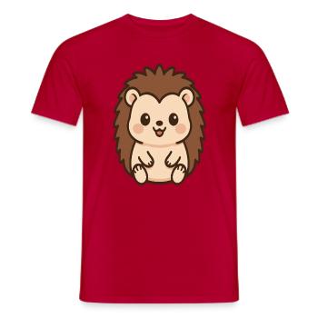 Kuscheliger Igel Kawaii - Männer T-Shirt - Rot - Vorne - AI Model Male 178 dark (178cm)