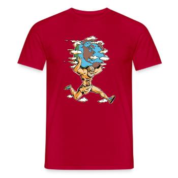 Mythischer Erdtragender Läufer - Männer T-Shirt - Rot - Vorne - AI Model Male 178 dark (178cm)