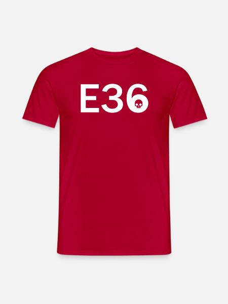 E36 Skull Tribal Art - Männer T-Shirt - Rot