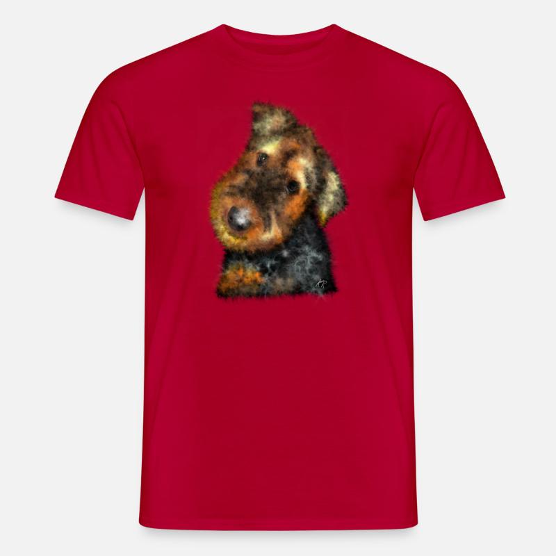 Welsh Terrier - Männer T-Shirt - Rot
