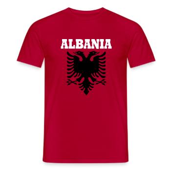 Albanien - Männer T-Shirt - Rot - Vorne - AI Model Male 178 dark (178cm)