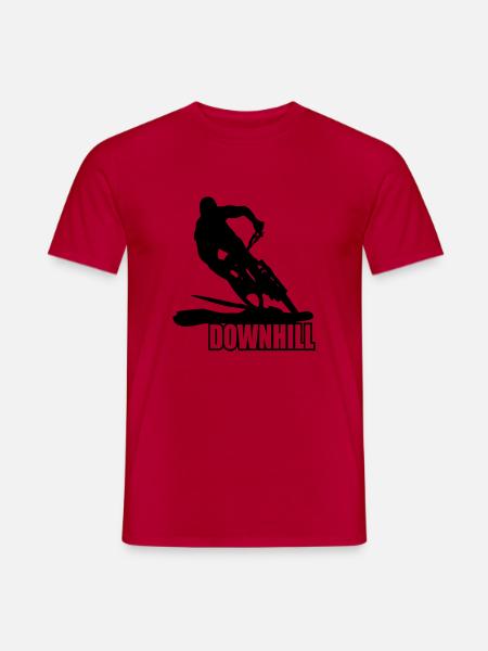 MTB Downhill Mountainbike - Männer T-Shirt - Rot