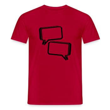bubble chat - Men's T-Shirt - red - Front - AI Model Male 178 dark (178cm)
