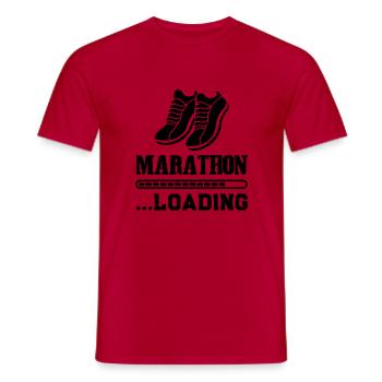 marathon loading - Männer T-Shirt - Rot - Vorne - AI Model Male 178 dark (178cm)