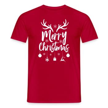 Christmas shirt • Merry Christmas • Gift - Men's T-Shirt - red - Front - AI Model Male 178 dark (178cm)
