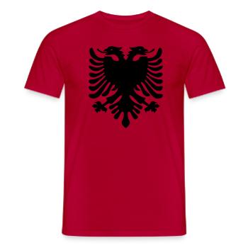 Shqiponja - T-shirt homme - rouge - Devant - AI Model Male 178 dark (178cm)