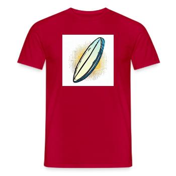 surfboard - Männer T-Shirt - Rot - Vorne - AI Model Male 178 dark (178cm)