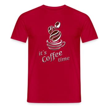 Buveur de café - T-shirt homme - rouge - Devant - AI Model Male 178 dark (178cm)