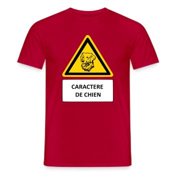 Dog character - Men's T-Shirt - red - Front - AI Model Male 178 dark (178cm)