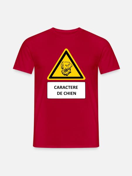 Dog character - Men's T-Shirt - red