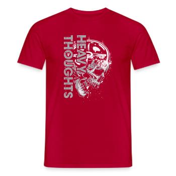 Skull Vinyl Pulse Graphic - Men's T-Shirt - red - Front - AI Model Male 178 dark (178cm)