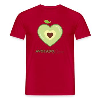 Amour au cœur d’avocat - T-shirt homme - rouge - Devant - AI Model Male 178 dark (178cm)