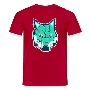 Wolf-Schaf, ein gezogenes Wort - Männer T-Shirt - Rot - Vorne - AI Model Male 178 dark (178cm)