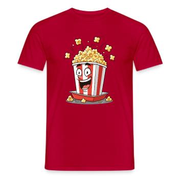 Popcorn Bucket Cartoon Spaß - Männer T-Shirt - Rot - Vorne - AI Model Male 178 dark (178cm)