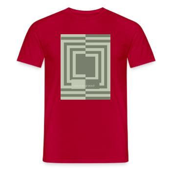 Common ground minimal geometric harmony - Männer T-Shirt - Rot - Vorne - AI Model Male 178 dark (178cm)