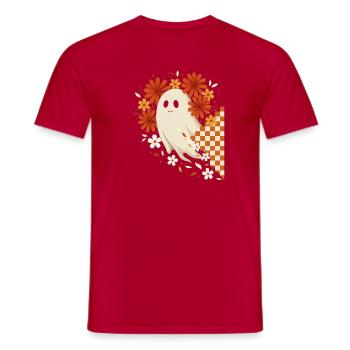 Ghost, Botany, Mushrooms, Ghost, Mystical, Nature, Forest - Men's T-Shirt - red - Front - AI Model Male 178 dark (178cm)