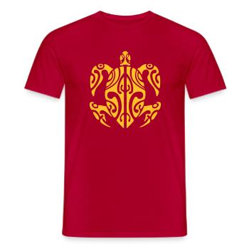 turtle - Men's T-Shirt - red - Front - AI Model Male 178 dark (178cm)