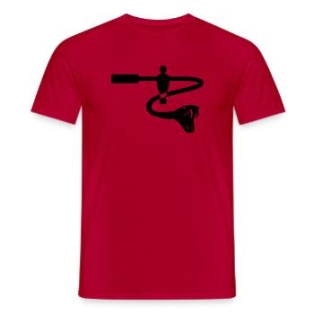Tischfussball - Männer T-Shirt - Rot - Vorne - AI Model Male 178 dark (178cm)