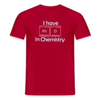 J'ai un doctorat en chimie - T-shirt homme - rouge - Devant - AI Model Male 178 dark (178cm)