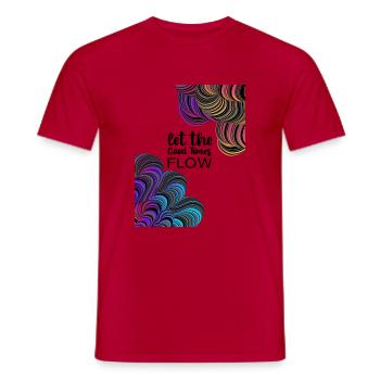Laissez couler les bons moments - T-shirt homme - rouge - Devant - AI Model Male 178 dark (178cm)