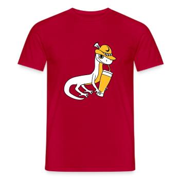 eidechse bier bayern alkohol saufen pa - Männer T-Shirt - Rot - Vorne - AI Model Male 178 dark (178cm)
