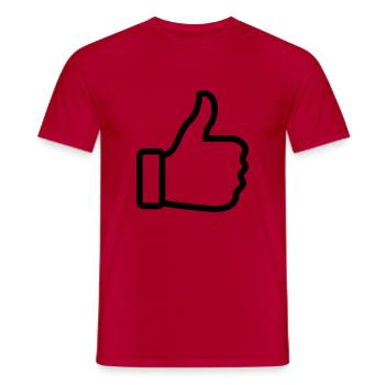 thumbs_up - T-shirt homme - rouge - Devant - AI Model Male 178 dark (178cm)