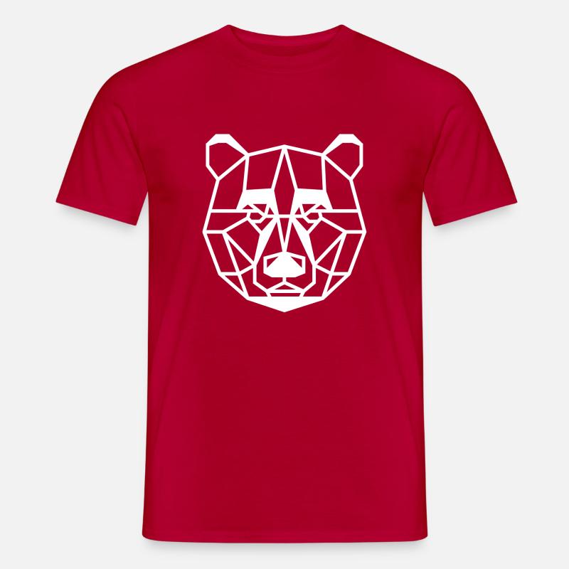 Ours composé de formes géométriques - T-shirt homme - rouge