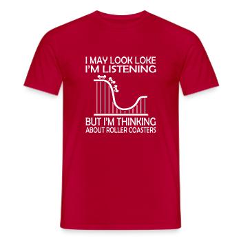 Rollercoaster Roller Coaster - Men's T-Shirt - red - Front - AI Model Male 178 dark (178cm)