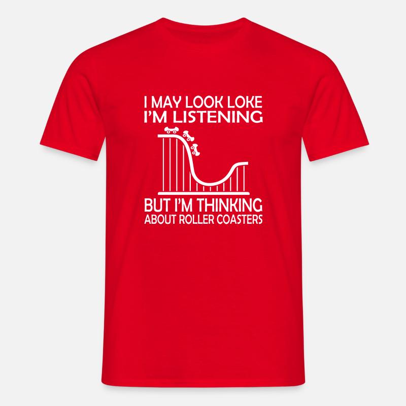 Rollercoaster Roller Coaster - Men's T-Shirt - red